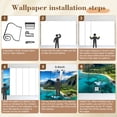 thumbnail image 5 of Wallpaper Aerial View Kualoa area Oahu Hawaii Peel and Stick Wall Murals 100"H x 144"W Removable PVC Wall Paper Self-Adhesive Wall Paintings Art Decor for Bedroom Living Room, 5 of 7