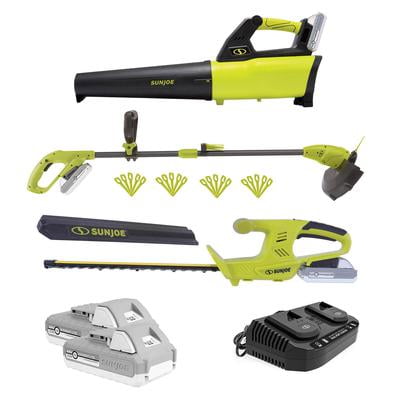 Sun Joe 24V-GT3MAX-LTE 3-Tool Garden Combo Kit - 24V Hedger  Trimmer and Leaf Blower