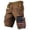 Brown-Y6, variant on 250th Anniversary Cargo Shorts for Men Patriotic Printed Distressed Washed Shorts 4th Of July 250 Year American Anniversary Cargo Shorts Outdoor Military Casual Work Golf Shorts,Brown XL
