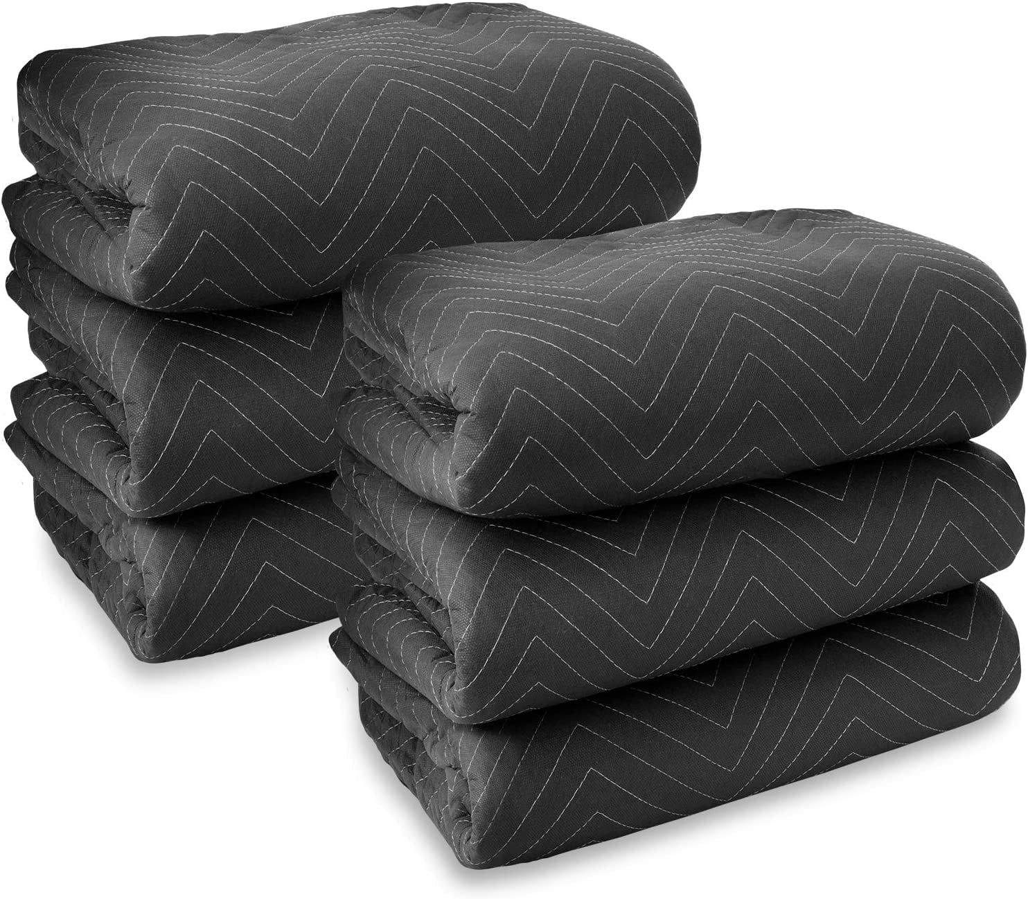 6 Moving & Packing Blankets Heavy Duty Pro 80" x 72" (90 lb/dz Weight) Professional