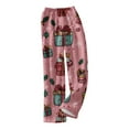 thumbnail image 6 of WTOBBY Women's Holiday Print Flannel Pajama Pants, Fashionable Christmas-Themed Sleepwear with Comfortable Fit, Merry Christmas Design for Women,Pink M, 6 of 6