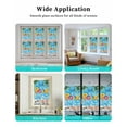 thumbnail image 6 of Window Privacy Film Blue Summer Pool Stained Glass Window Film Decorative Sun Block Window Cover Watermelon Swimming Ring Slippers Window Clings Static Adhesive Sticker for Bathroom 17.7"x78.7", 6 of 7