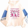 thumbnail image 1 of Sudadera SANMU Happy Love Kirby con diseño de bloques de color, 1 of 5