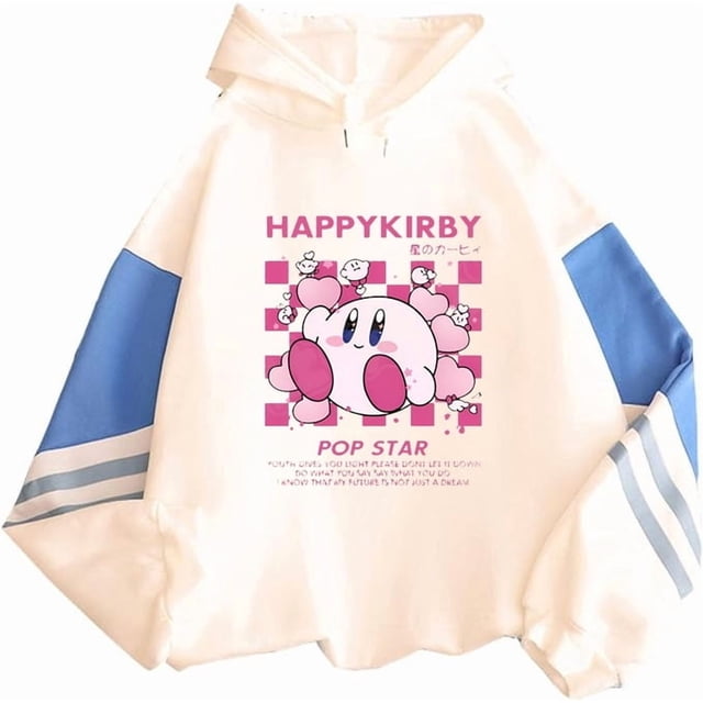 Sudadera SANMU Happy Love Kirby con diseño de bloques de color