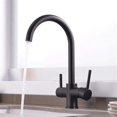 thumbnail image 3 of Faucets,Modern Kitchen Faucet,Rotating,Water Filter Tap Kitchen Drinking Taps Sink Mixer Brass Swivel Spout with 2 Handles, 3 of 8