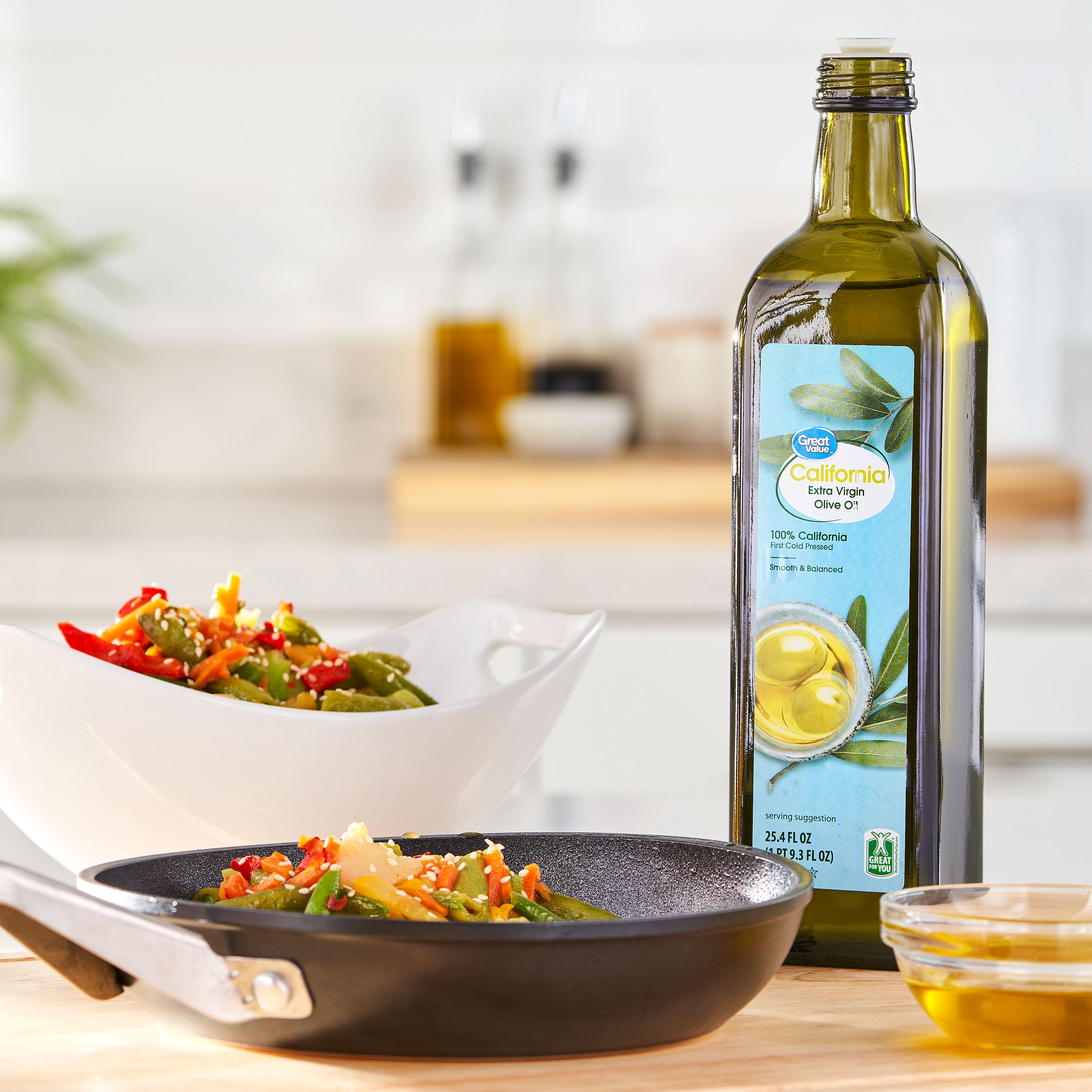 Great Value California Extra Virgin Olive Oil, 25.4 fl oz