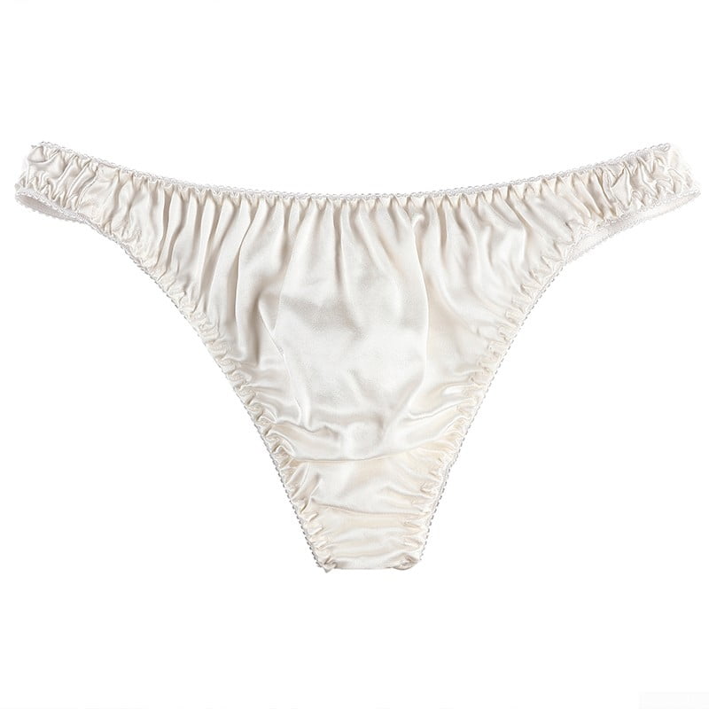 MINGYG Mens Thong Breathable Satin Silk Underwear Soft Bulge Pouch ...