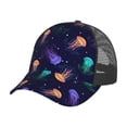 thumbnail image 7 of Picia Sea Jellyfish Pattern Trucker Hat,Baseball Cap,Sun Protection Cap,Stylish Headwear,Leisure Cap,Outdoor Sports Cap, 7 of 7