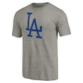 thumbnail image 2 of Men's Ash Los Angeles Dodgers Cooperstown Collection Forbes Tri-Blend T-Shirt, 2 of 3