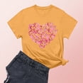 thumbnail image 2 of Frostluinai Breast Cancer Shirts for Women Pink Ribbon Love Heart Print Short Sleeve Crew Neck T-Shirts Inspirational in October Shirt Women Gifts S-3XL, 2 of 4