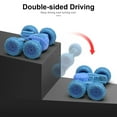 thumbnail image 2 of Remote Control Car, RC Racing Car 360 Degree Rotation Electric RC Car, Double-side Driving Climbing Off-road Vehicle with Cool Stunt, Sky-blue, 2 of 9