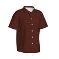 thumbnail image 2 of Haiem Brown Printed Hawaiian Shirt for Men - Men’s Casual Beach Summer Shirts - Stretch Fabric with Modern Fit-X-Large, 2 of 9