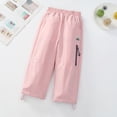thumbnail image 2 of Hienoo Girls Performance Snow Pants Lined Zip Pocket Pants Elastic Waist Trousers, 2 of 7