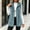 Blue, variant on Women's Hooded Zip Up Knit Vest Sleeveless Cable Texture Cardigan Jacket for Fall and Winter