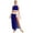 NavyBlue, variant on Linjinx Womens Rhinestones Sleeveless Crop Top with Skirt Lyrical Modern Contemporary Dancewear Purple XL