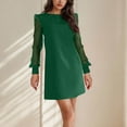 thumbnail image 2 of Cavosen Casual Dresses for Women Crew Neck Mesh Polka Dots Evening Gowns Knee Length Cocktail Elegant Dress, 2 of 7
