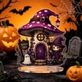 thumbnail image 2 of Gothic Witch House Acrylic Halloween Decorations Tabletop Stand, 6 Inch 2D HD Printed Spooky Mansion Ornament for Desk Tiered Tray Gothic Displays, 2 of 5