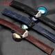 thumbnail image 3 of Pulsera de cuero genuino de 19 mm, 20 mm y 22 mm para relojes Tag Heuer, accesorios para relojes de pulsera para hombres, correa de cuero con hebilla plegable, negro, rojo y negro, 3 of 4