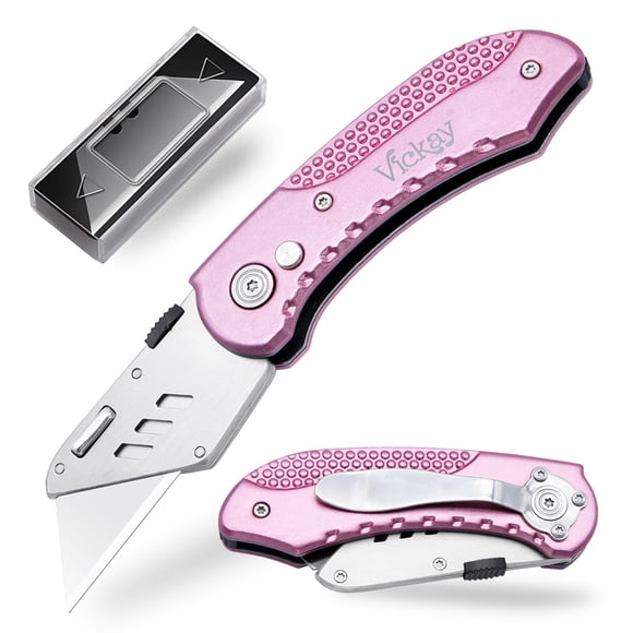 Cuchillo utilitario Vickay, cortador de cajas, resistente, con 5 cuchillas SK5