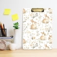 thumbnail image 6 of Plastic Clipboard Acrylic Hanging Clip Board with Gold Low Profile Office School Supplies 12.5x9 Watercolor Cute Rabbit and Flower, 6 of 9