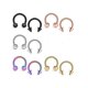 thumbnail image 1 of 10 piercings circulares de acero quirúrgico con forma de herradura y forma de cono estilo punk para el tabique nasal, la ceja y la oreja, joyería corporal de 6 mm, 1 of 5