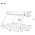thumbnail image 6 of Churanty Twin over Full Metal Floor Bunk Bed,White, 6 of 6