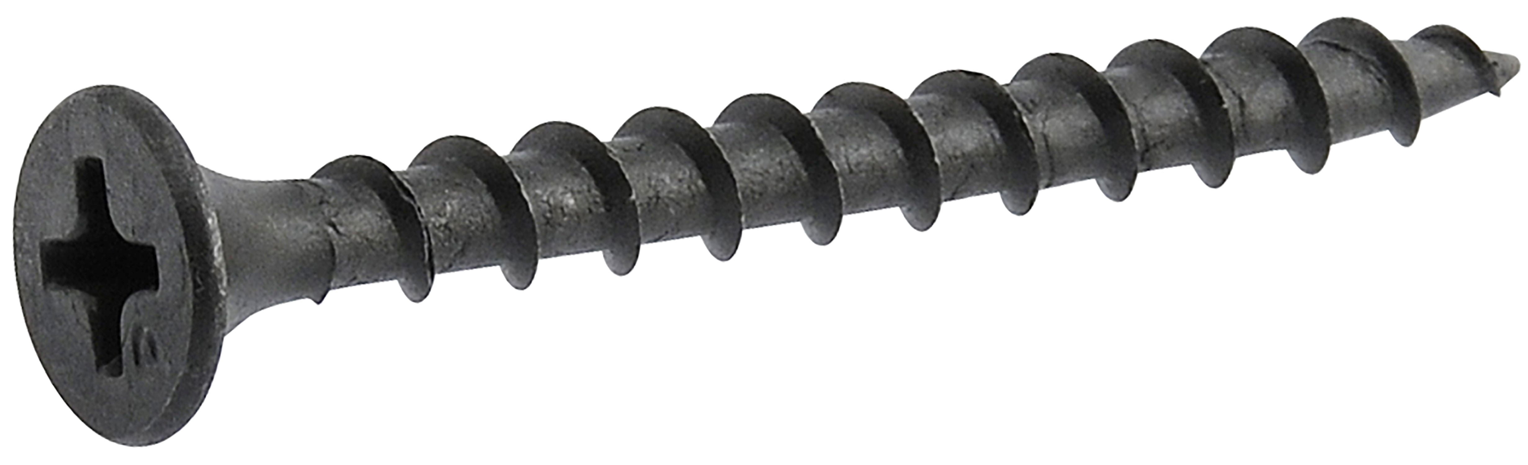 Fas-n-tite Coarse Thread Drywall Screw Assortment, 4 Sizes, Steel, Black Phosphate, 420 pack
