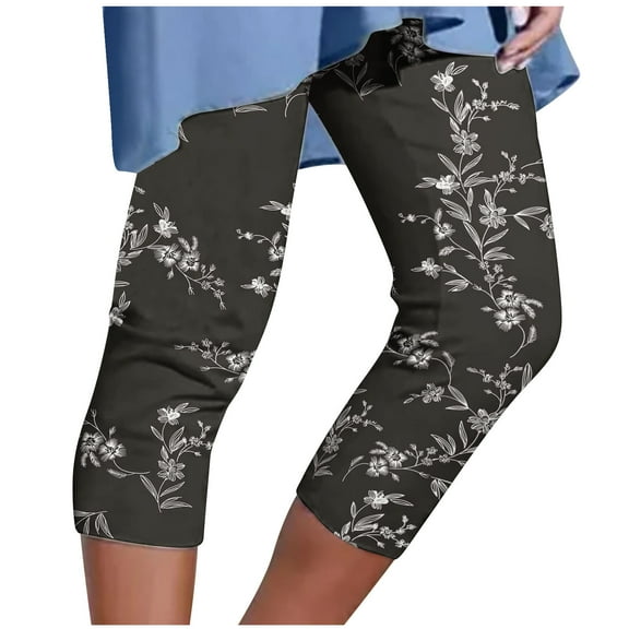 Iyufng Yoga Leggings for Women,Yoga Pants Plus Size Womens Athletic Cropped Pants Solid Color Casual Elastic Waist Beach Pants