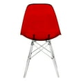 thumbnail image 4 of LeisureMod Dover Molded Side Chair with Acrylic Base, Set of 2, 4 of 7