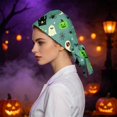 thumbnail image 6 of DORKASM Halloween Scrub Caps Women Caps Working Adjustable Tie Back Hats Light Green One Size, 6 of 6