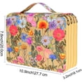 thumbnail image 2 of GHSDFBB Twill Fabric Pencil Case, Large Capacity with Zipper Closure, Yellow Flower, 203 Count, 2 of 6