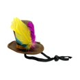 thumbnail image 2 of Mini sombrero de copa, tocado, plumas artificiales, accesorios para disfraces, tocado para baile con banda elástica, 2 of 8