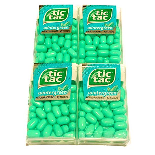 Tic Tac Mints Wintergreen Flavor Low Calorie Mints 4 Packs of 1 oz