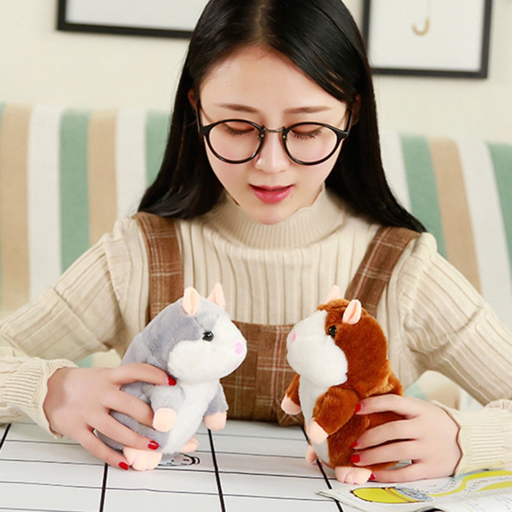 AYYUFE Talking Nod Sound Record Pet Hamster Mouse Soft Plush Toy Children Gift