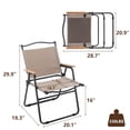 thumbnail image 3 of Andeworld Patio Folding Chairs,Outdoor Portable Dining Chairs for Lawn Garden and Porch(Khaki), 3 of 7