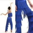 thumbnail image 7 of Kiijoy Girls 2 Piece Latin Ballroom Dance Outfits Tassel Camisole Fringe Pants Dancewear, 7 of 7