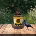 thumbnail image 2 of con refugio de resina de alimentación anidando fuera de la jardinería regalo colgante colibrí nido para wrens loro, 2 of 8