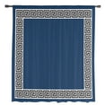 thumbnail image 2 of Navy Blue Semi Sheer Curtains Drapes for Living Room,Bedroom,French Doors Window 45 Inches Long,Black Modern Geometric Abstract Art Aesthetics Rod Pocket Chiffon Curtain Drapery Voile Drape Panel, 2 of 6