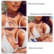 thumbnail image 3 of Traje de baño de bikini para mujer con cuello halter y cierre de correa con anillo vinculado sin espalda, traje de baño de 2 piezas Beige L, 3 of 4