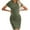 Army Green womens dresses, variant on Wycnly Womens Dresses Fashion Lapel Soft Knitted Ribbed Night Party Club Sexy Bodycon Dresses Summer Solid V-Neck Short Sleeve Formal Mini Dress Army Green XL
