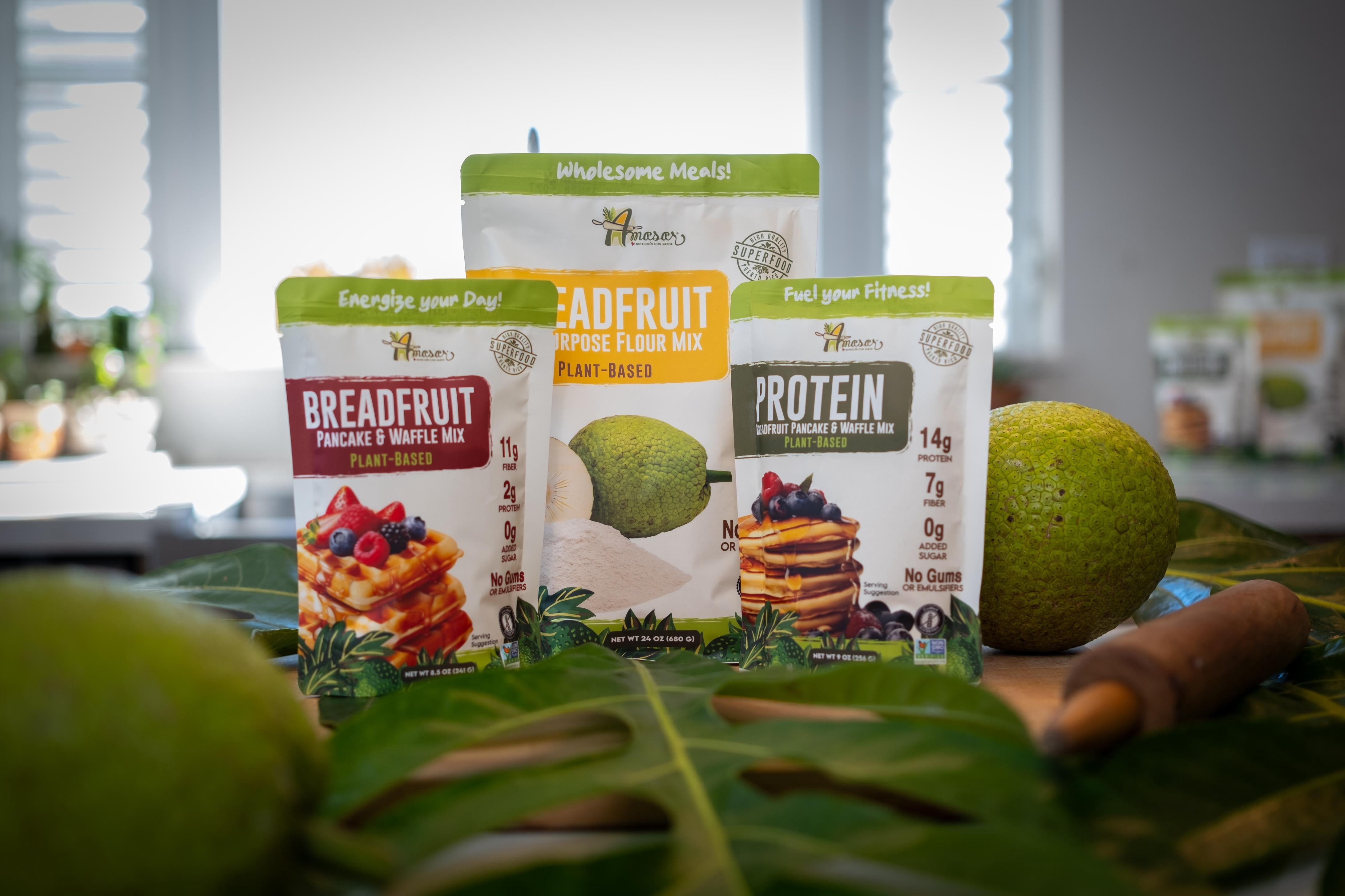 (2 pack) Amasar All Purpose Breadfruit Mix Powder Flour 24oz Individual Bag Gluten Free No Sugar Added