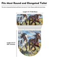 thumbnail image 7 of HELLHERO Stylish Gifts Toilet Bowl Cover Fits All Toilet Shapes Polyester, Stretch, Adjustable U-Shaped (Horse), 7 of 7