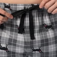 thumbnail image 2 of Pantalón de Pijama IZOD para Hombre en Franela Polar Negro a Cuadros con Perros Talla L, 2 of 5