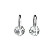 Cate & Chloe McKayla 18k White Gold Plated Drop Earrings with Swarovski Crystals Gift for Women