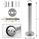thumbnail image 2 of Door Stops, 6 Inch Long Door Stopper, Wall Mount, Heavy Duty Solid Black Doorstop Brushed Stainless Steel With Soft Rubber Bumper Tips, 2 of 5