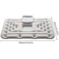 thumbnail image 4 of Colchón de aire Beer Pong, colchones de aire Pool Pong Piscina inflable Beer Pong con 28 orificios para tazas de PVC de alta densidad para áreas de vadeo al aire libre, 180x60cm MFZFUKR LKX-0991, 4 of 9