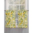 thumbnail image 5 of Yellow Lemons Bathroom Window Curtain, Summer Botanical Checkered Pastoral Light Filtering Coffee Kitchen Curtains, Bedroom Living Room Curtains 2 Panel 84"x54", 5 of 6