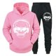 thumbnail image 3 of Chándal informal para hombre, divertido traje deportivo con capucha de manga larga con estampado de calavera de DJ y música, sudaderas y pantalones de otoño, conjuntos de dos piezas de moda, 3 of 5