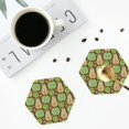 thumbnail image 4 of Yiaed Fruits 1 Print Leather Coasters for Drinks - Cup Coasters Coffee Table Kitchen Table Bar, Home & Office Gifts Handmade Drink Coasters-Hexagon, 4 of 6