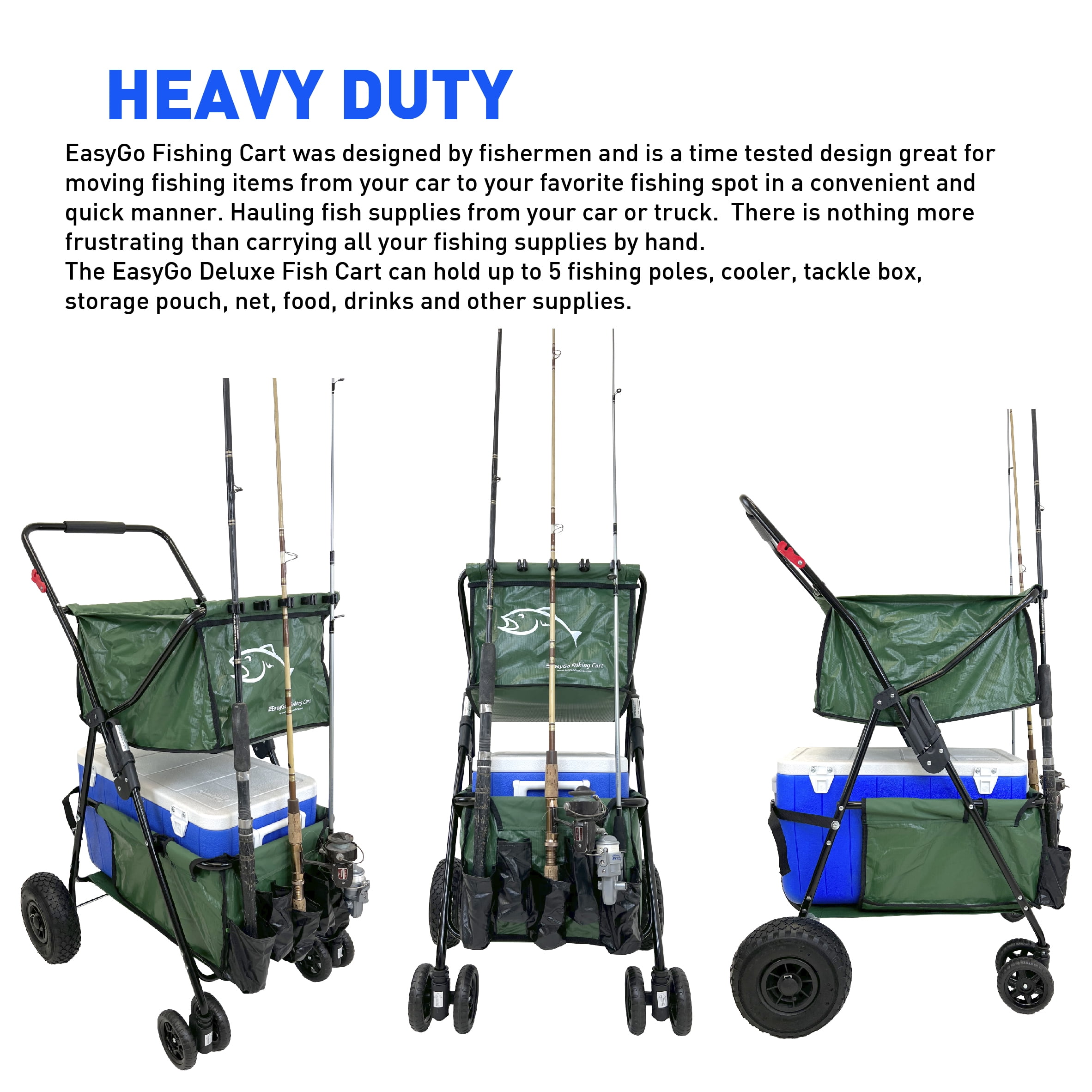  Fishing Chair with Rod Holder Built in Cooler Hands Free Fishing  Pole Holder-Storage Pouch Storage Bag for Accessories Full Size Portable &  Folding Ruler for Measuring Fish Durable and Comfortable 